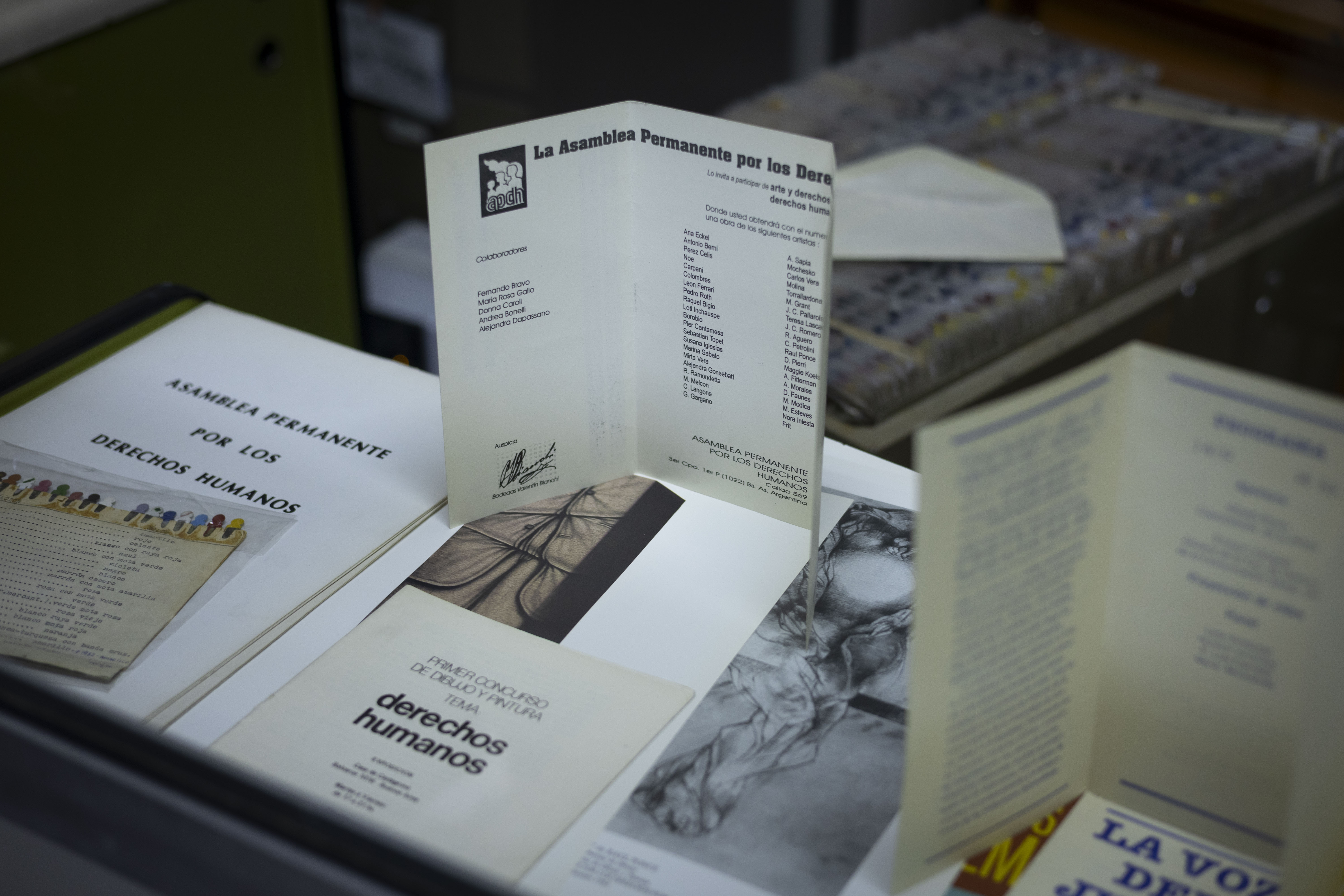 Documentos del archivo expuestos en la muestra